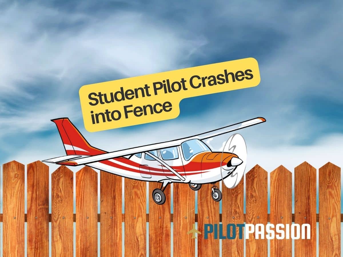 Student Pilot Crashes into Fence 1