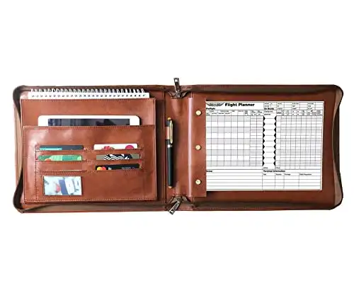 Professional Vegan Leather Pilot Logbook